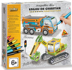 Crealign set de vehículos de construcción - kit creativo para montar