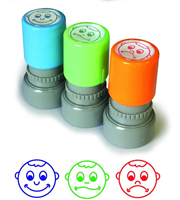 Crealign set de sellos smiley caras - sellos automáticos para niños