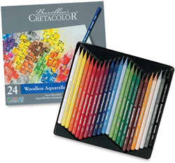 Cretacolor lápices acuarelables Aqua Monolith set 24 colores en estuche metálico