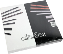 Cretacolor lápices de boceto Black and White Box set de dibujo 25 piezas
