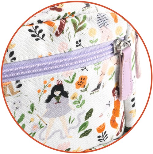 Djeco riñonera niña - bolso infantil algodón repelente agua dibujo animado-2