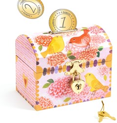Djeco hucha pájaros - cofre decorativo para niños