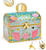 Djeco hucha Ballerina - colorida hucha infantil con candado
