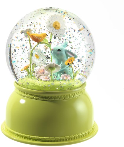 Djeco luz nocturna bola de nieve conejo - decoración habitación infantil-2