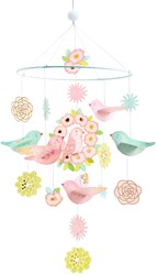 Djeco móvil para bebé Spring Birds - móvil habitación infantil papel FSC