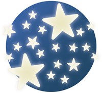 Djeco pegatinas de estrellas que brillan en la oscuridad - Decoración Stars