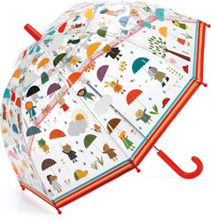 Djeco paraguas infantil Under the rain accesorio de lluvia transparente