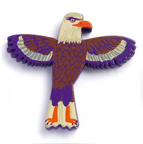 Djeco letra de madera T - letra animal para decoración infantil