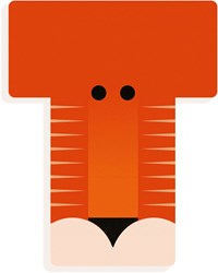 Djeco letra de madera T - letra animal gráfica decoración habitación infantil