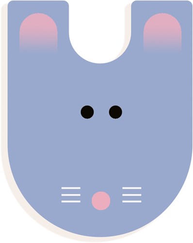 Djeco letra de madera U - decoración habitación infantil animal gráfico