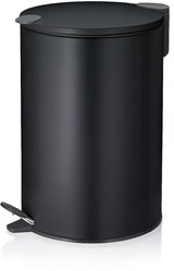Kela cubo de basura con pedal negro 12 litros con tapa y pedal
