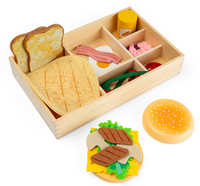 Bigjigs set deli de madera - accesorios cocina juguete 30 piezas