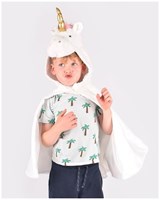 Den Goda Fen capa unicornio blanca disfraz infantil 3-8 años