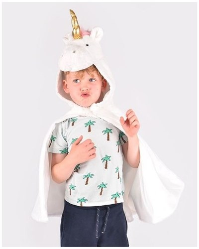 Den Goda Fen capa unicornio blanca disfraz infantil 3-8 años