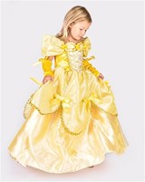 Den Goda Fen vestido de princesa amarillo con accesorio 110-116cm 4-6 años