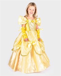 Den Goda Fen vestido de princesa amarillo con accesorio - disfraz 98-104