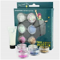 Den Goda Fen set de purpurina cara y cuerpo - 7 piezas - multicolor