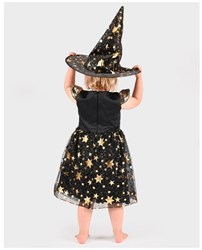 Den Goda Fen disfraz de bruja con sombrero para niños 110-116