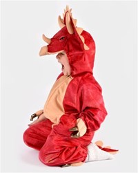 Den Goda Fen mono dinosaurio triceratops disfraz 110-116cm rojo
