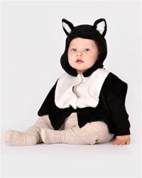 Den Goda Fen capa disfraz gato negro felpa 86-110cm niños