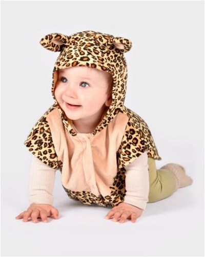 Den Goda Fen capa leopardo disfraz para niños de 1 a 4 años