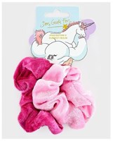 Den Goda Fen scrunchies accesorio para el cabello rosa 8cm - set de 2