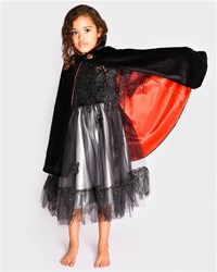 Den Goda Fen capa vampiro deluxe roja 122-128 disfraz infantil