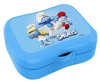 Studio 100 caja de galletas Pitufos azul fiambrera plástico 12x8x5 cm