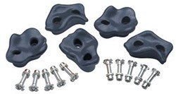 SwingKing set de piedras de escalada - juguete pared de escalada - 5 piezas antracita multi