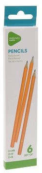 Set de lápices HB - lápices de colores para niños - 6 unidades