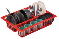 Ecoiffier 100% Chef Afwasrek met Pannen en Servies,
