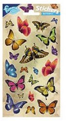 Totum hoja de pegatinas glitter mariposas - pegatina creativa para niños
