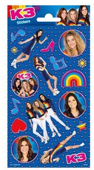 Totum stickervel glitter K3 - pegatinas brillantes para niños
