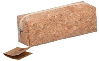 Estuche para lápices marrón aspecto corcho estuche plástico para niños