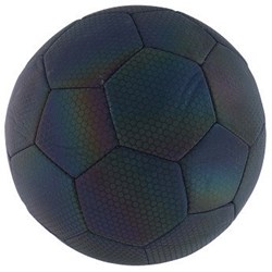 Balón de fútbol reflectante 22cm negro holográfico nylon juego