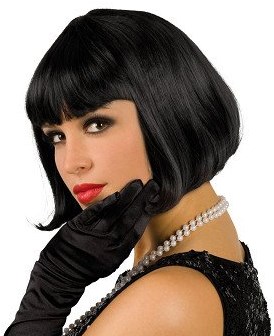 Boland peluca negra cabaret - peluca corta lisa mujer glamour