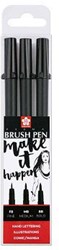 Sakura set de rotuladores brush negro - rotuladores creativos para ilustración