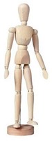 Maniquí mujer de madera modelo artístico 30 cm para dibujo y decoración