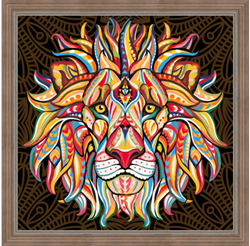 Diamond Painting pintura diamante alma de león 40x40cm lienzo animales