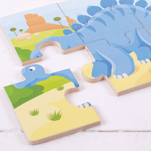 Bigjigs Dinosaurio (Puzzles de 6 piezas) 3 Puzzles-3