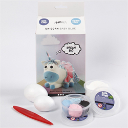 Silk Clay set de arcilla unicornio azul kit DIY para niños