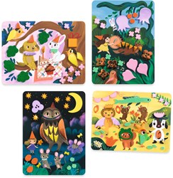 Djeco juguete collage fiestas brillantes mosaico espuma FSC MIX