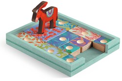 Djeco juego Sologic Âne rouge - rompecabezas lógico de madera FSC para niños
