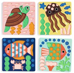 Djeco set de arcilla mundo submarino - kit creativo para niños