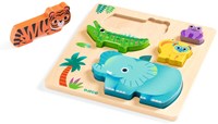 Djeco puzzle de madera WoodyWild - juguete educativo FSC 100%