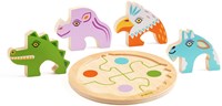 Djeco puzzle de madera cocodrilo - juguete educativo FSC 100%-2