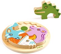 Djeco puzzle de madera cocodrilo - juguete educativo FSC 100%-3