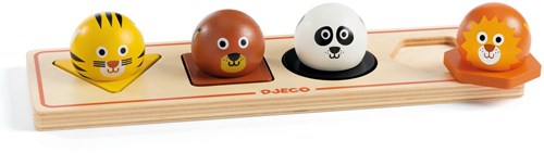 Djeco Ball'n'Co - Pelota de juguete de madera FSC 100% para niños