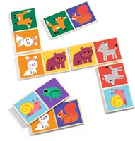 Djeco juego educativo de madera Domino Wood - FSC 100% animales del bosque