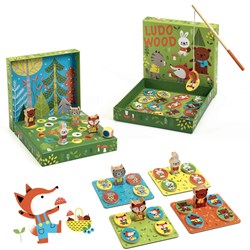 Djeco juego de madera LudoWood - 4 juegos educativos FSC 100%